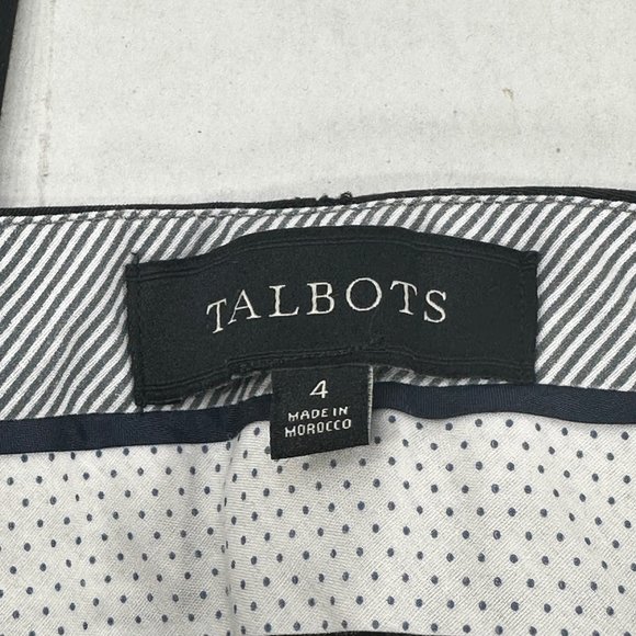 Talbots Women's Sz 4 Pant Signature Dress Slacks Two Back Pockets Black Preowned - Picture 5 of 14